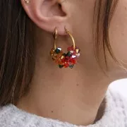 Aros redondos de 30 mm - Alambre de 2 mm - Acero inoxidable dorado 304 x20