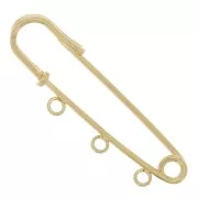 Broche imperdible - 3 anillas decorativas 50 mm - Oro x1