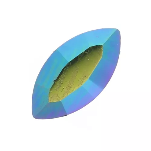 Navetas PureCrystal 4228 6x3 mm Crystal Scarabaeus Green x4