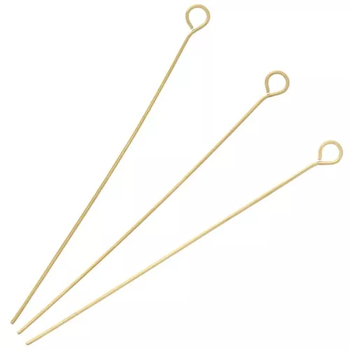Clavos cabeza redonda 50x0,6 mm - Acero inoxidable 304L dorado x10