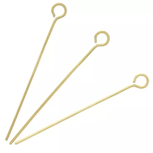 Clavos cabeza redonda 30x0,6 mm - Acero inoxidable 304L Dorado x10
