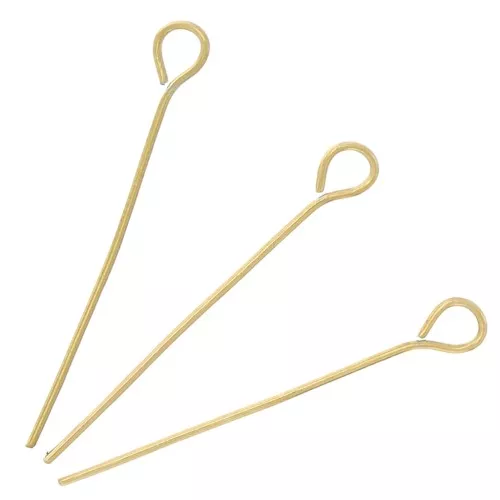 Clavos cabeza redonda 25x0,6 mm - Acero inoxidable 304L Dorado x10