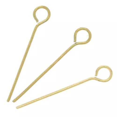 Clavos cabeza redonda 20x0,6 mm - Acero inoxidable 304L Dorado x10