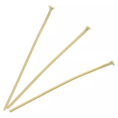 Clavos cabeza plana 25x0,6 mm - Acero inoxidable 304L Dorado x10