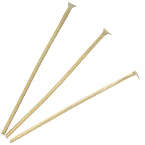 Clavos de cabeza plana 20x0,6 mm - Acero inoxidable 304L Dorado x10