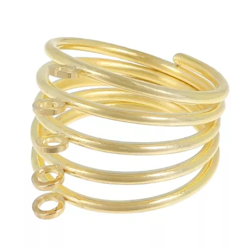 Anillo de 5 anillos - Talla 53 - Dorado x1