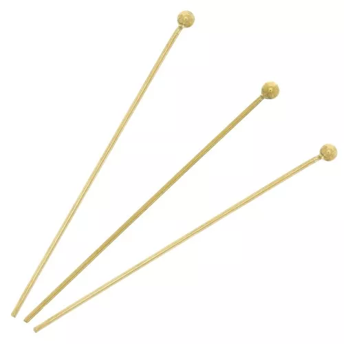 Clavos de cabeza esférica 40x0,7 mm - Acero inoxidable 304L Dorado x10
