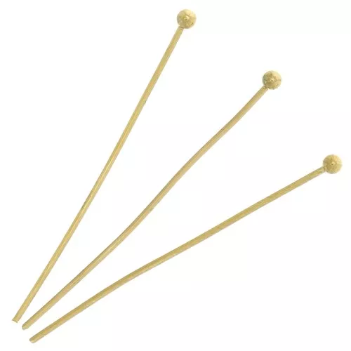 Clavos de cabeza esférica 35x0,7 mm - Acero inoxidable 304L Dorado x10