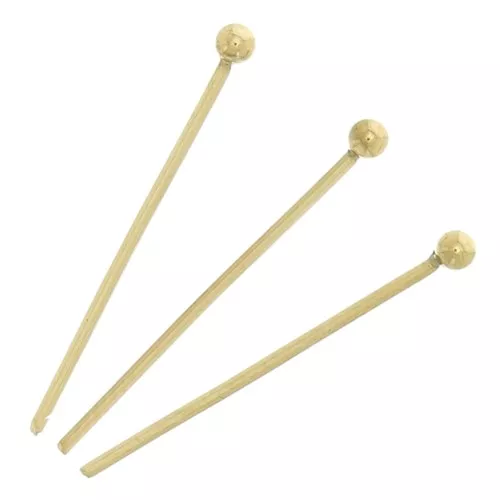 Clavos de bola 20x0,7 mm - Acero inoxidable 304L Dorado x10