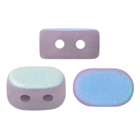 Cuentas de vidrio Lipsi® de Puca® 4x6 mm - Opaque Amethyst Mat AB x10g