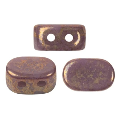 Cuentas de vidrio Lipsi® de Puca® 4x6 mm - Opaque Amethyst Bronze x10g