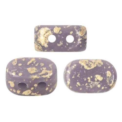 Cuentas de vidrio Lipsi® de Puca® 4x6 mm - Opaque Amethyst Splash x10g