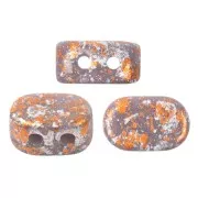 Cuentas de vidrio Lipsi® de Puca® 4x6 mm - Opaque Amethyst Tweedy x10g