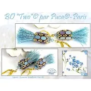 Cuentas de vidrio Lipsi® de Puca® 4x6 mm - Opaque Amethyst Tweedy x10g