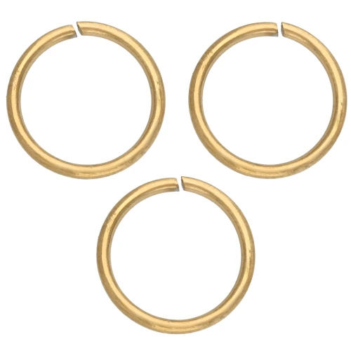 Anillas abiertas 10x1 mm - Acero inoxidable 304L dorado x50