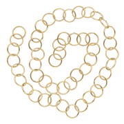 Anillas abiertas 10x1 mm - Acero inoxidable 304L dorado x50