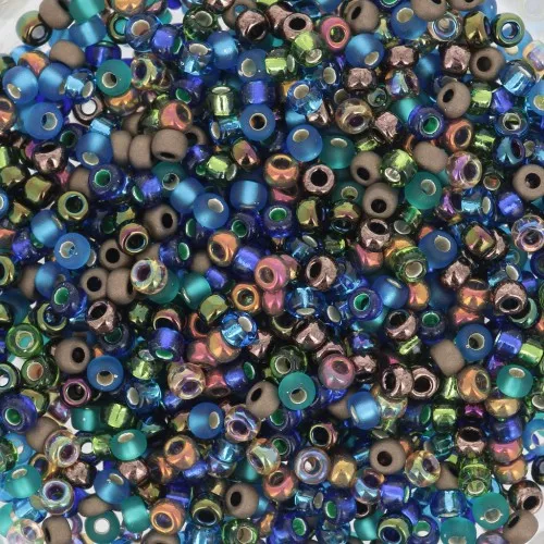 Mix de rocallas Miyuki 11/0 MIX-44 - Peacock Garden x8gr