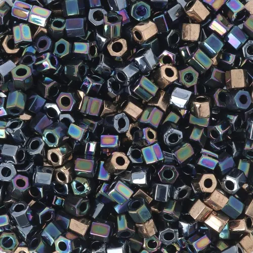 Mix de rocallas Miyuki 8/0 Hex Cut MIX-03 - Metallic Rain x8g