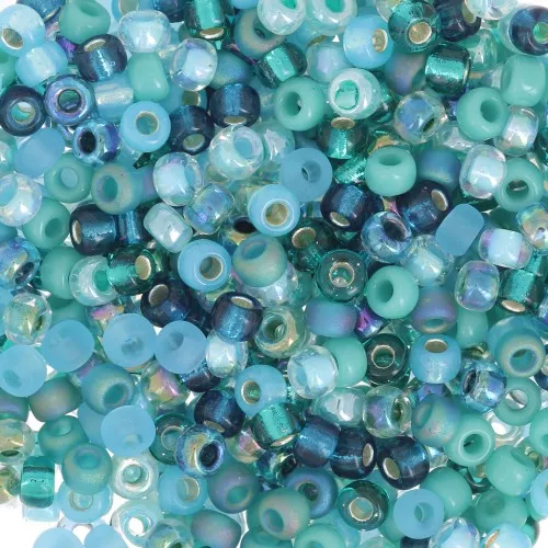 Mix de rocallas Miyuki 8/0 MIX-12 - Touch of Teal x8g