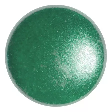 Cabujón redondo de vidrio de Puca® 25 mm - Dark Green Pearl x1