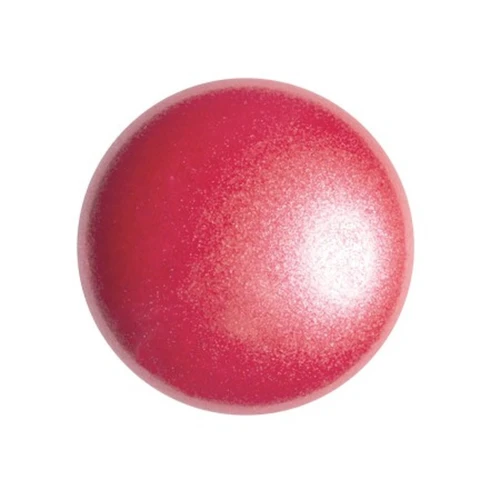 Cabujón redondo de vidrio de Puca® 18 mm - Coral Perla x1