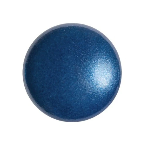 Cabujón redondo de vidrio de Puca® 18 mm - Azul Perla Oscuro x1