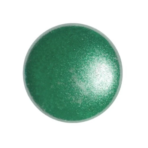 Cabujón redondo de vidrio de Puca® 18 mm - Perla verde oscuro x1