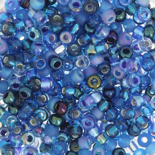 Mix de rocallas Miyuki 8/0 MIX-19 - Deep Blue Sea x8g