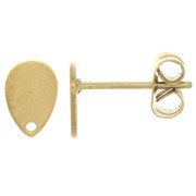 Pendientes con agujero 8x5 mm - Acero inoxidable dorado 304 x20|raw }}