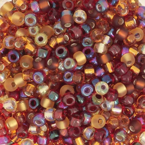 Mix de rocallas Miyuki 8/0 MIX-30 - Cranberry Harvest x8g