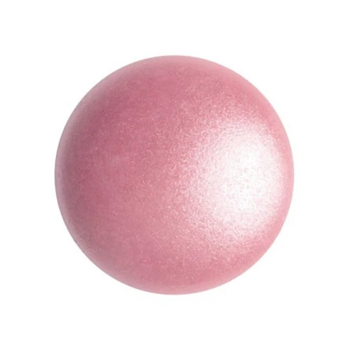 Cabujón redondo de vidrio de Puca® 18 mm - Perla rosa x1