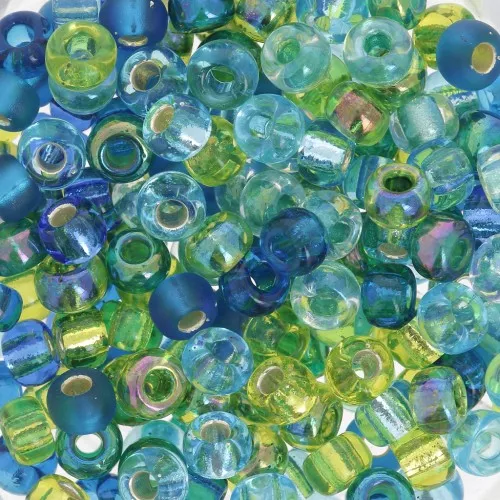 Mix de rocallas Miyuki 6/0 MIX-07 - Electric Blue Lagoon x8g