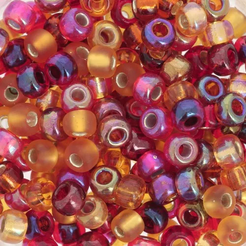 Mix de rocallas Miyuki 6/0 MIX-29 - Cranberry Harvest x8g