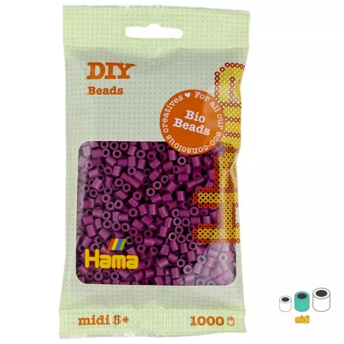 Hama Perlas de planchar bio - MIDI 5 mm - Ciruela (n°82) x1000