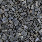 Miyuki Half Tila Beads 5x2.3x1.9 mm HTL-2002 - Mat Met Silver Gray x10g