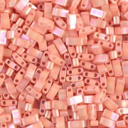 Miyuki Half Tila Beads 5x2.3x1.9 mm HTL-596 - Op Tea Rose Luster x10g|raw }}