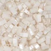Miyuki Half Tila Beads 5x2.3x1.9 mm HTL-592 - Antique Ivory Pearl Ceylon x10g