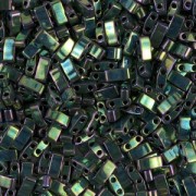 Cuentas Miyuki Half Tila 5 x 2,3 x 1,9 mm HTL-468 - Verde malaquita iris metálico x 10 g