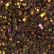 Cuentas Miyuki Half Tila 5 x 2,3 x 1,9 mm HTL-462 - Gold Iris Metallic x 10 g