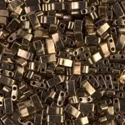 Cuentas Miyuki Half Tila 5 x 2,3 x 1,9 mm HTL-457 - Bronce oscuro metalizado x 10 g