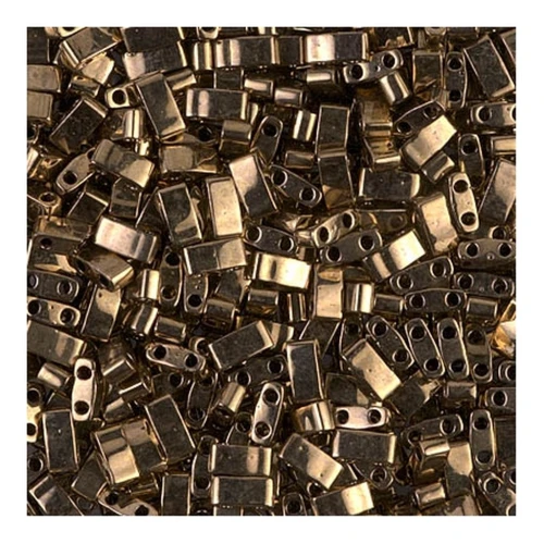 Cuentas Miyuki Half Tila 5 x 2,3 x 1,9 mm HTL-457 - Bronce oscuro metalizado x 10 g