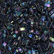 Cuentas Miyuki Half Tila 5 x 2,3 x 1,9 mm HTL-455 - Azul iris metalizado variegado x 10 g