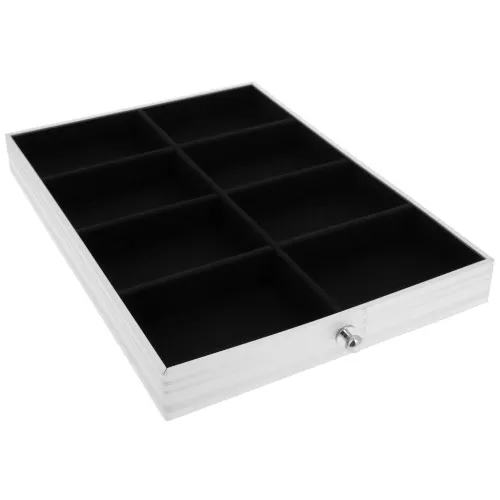 Bandeja de 8 compartimentos 29x20 cm para joyero - Negro x1