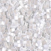 Miyuki Half Tila Beads 5x2.3x1.9 mm HTL-420 - White Pearl Ceylon x10g|raw }}