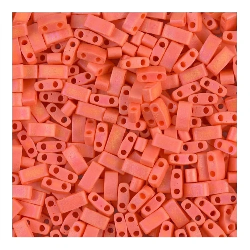 Miyuki Half Tila Beads 5x2.3x1.9 mm HTL-406FR - Mat Op Orange AB x10g