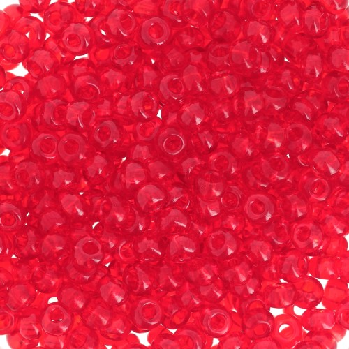 Cuentas de Rocalla Preciosa 8/0, 3 mm - Transparente Light Siam, 20 g