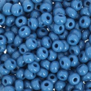 Cuentas de Rocalla Preciosa 6/0, 4 mm - Azul vaquero opaco, 20 g