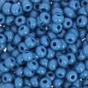 Cuentas de Rocalla Preciosa 6/0, 4 mm - Azul vaquero opaco, 20 g