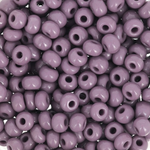 Cuentas de Rocalla Preciosa 6/0, 4 mm - Lila opaco, 20 g
