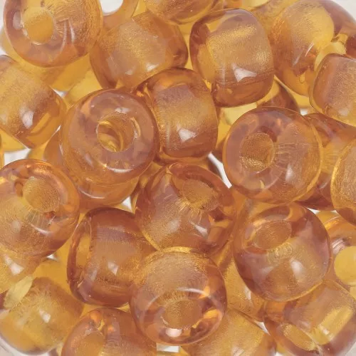 Cuentas con agujero grande - Pony Beads 9 mm - Preciosa - Ambar x15